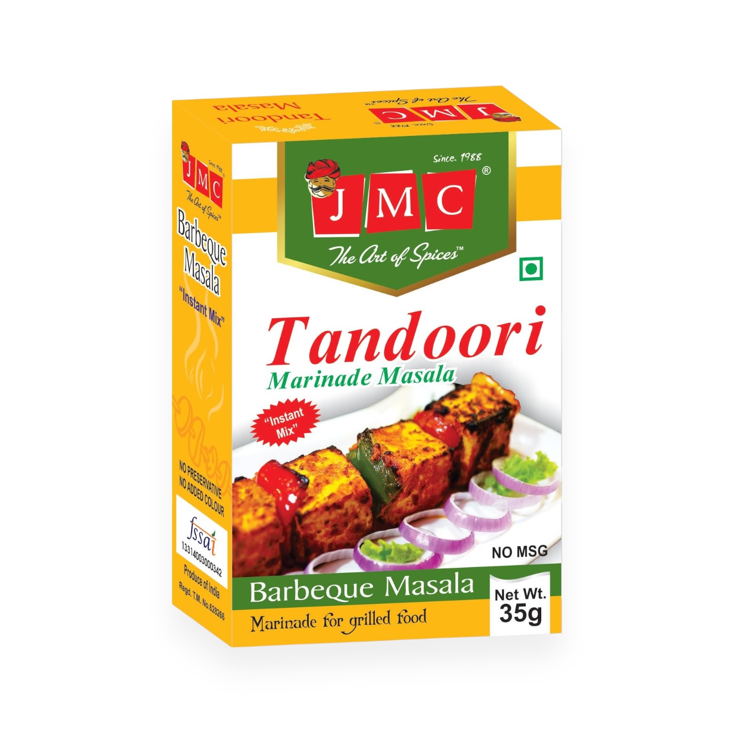 Jmc tandoori masala 35g box front side